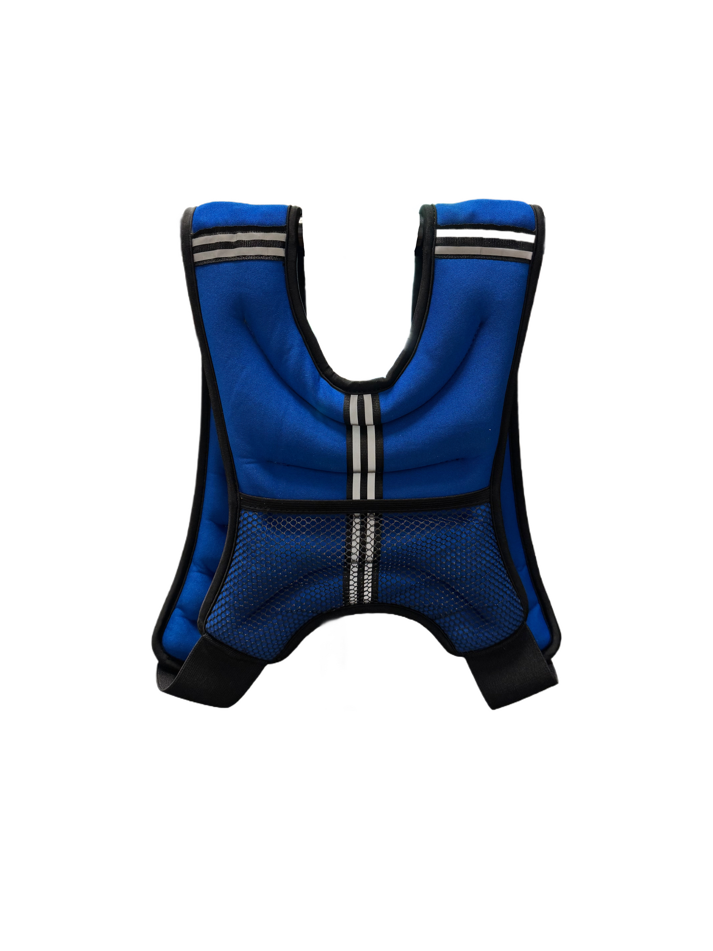 Rear view of the VestFit NZ blue weighted neoprene vest