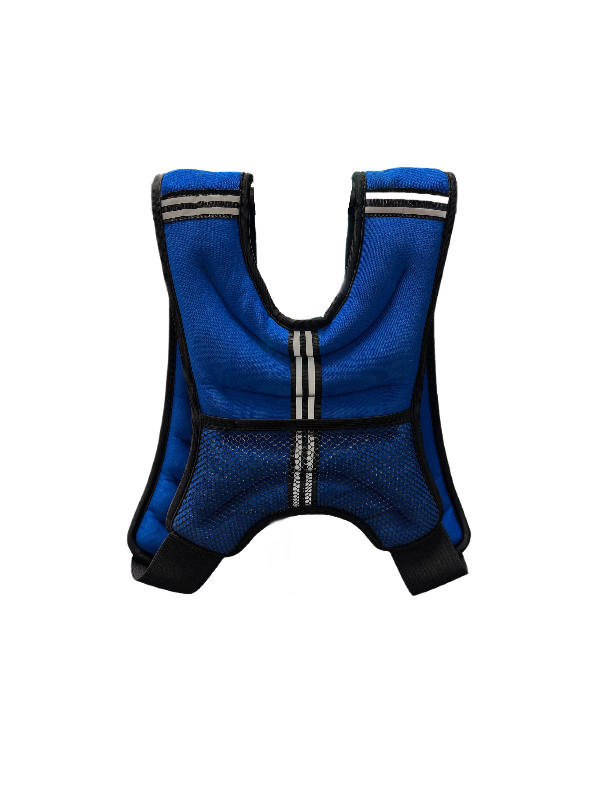 Rear view of the VestFit NZ blue weighted neoprene vest